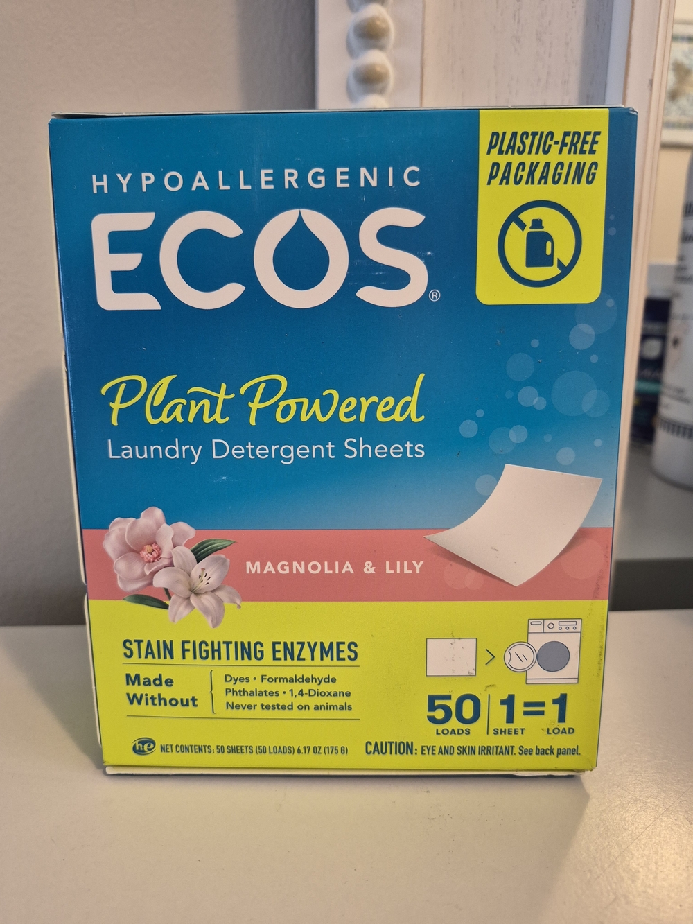 ECOS Plant Powered Laundry Detergent Sheets Magnolia & Lily 50 Loads Brand New